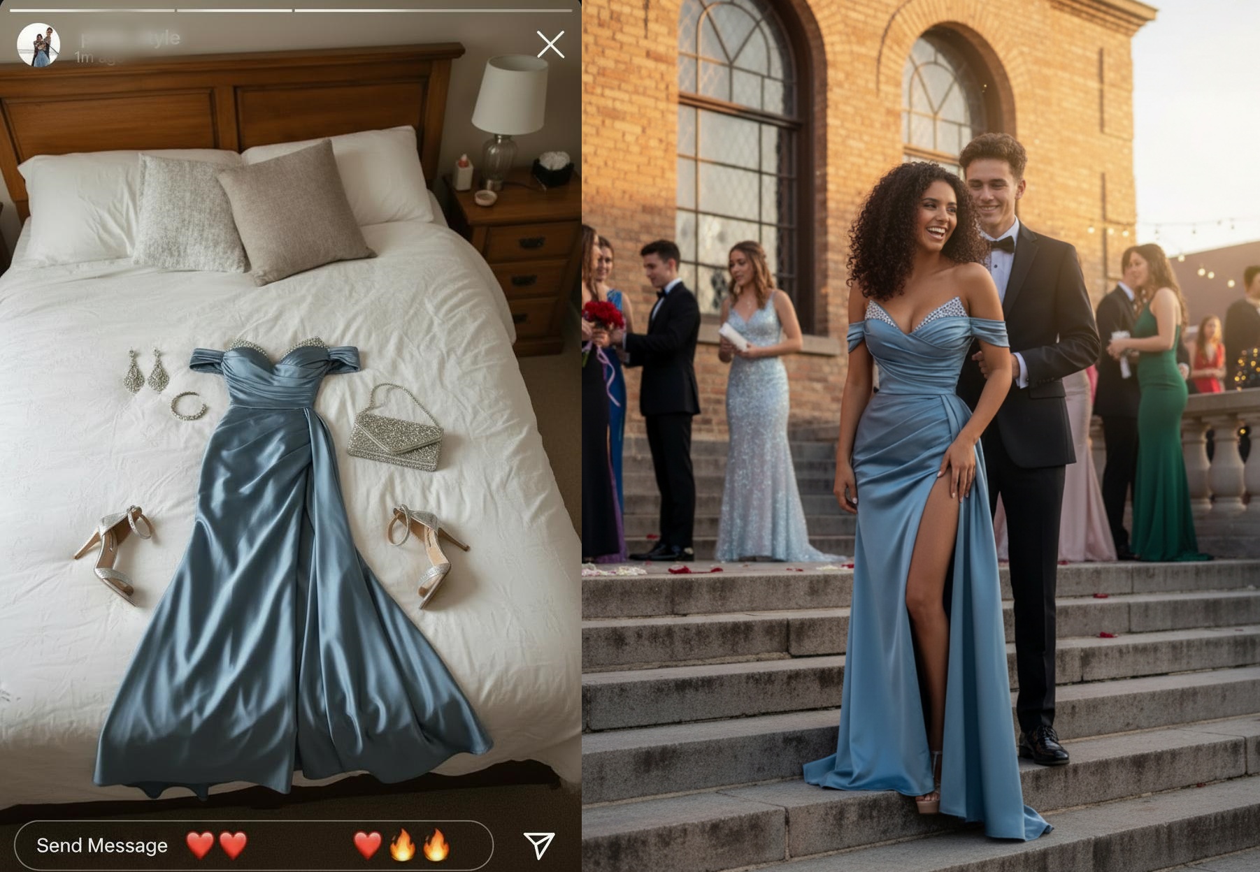 Sexy Long Off the Shoulder Deep V-neck Sequins Ruffles Prom Dress With Slit-Review2