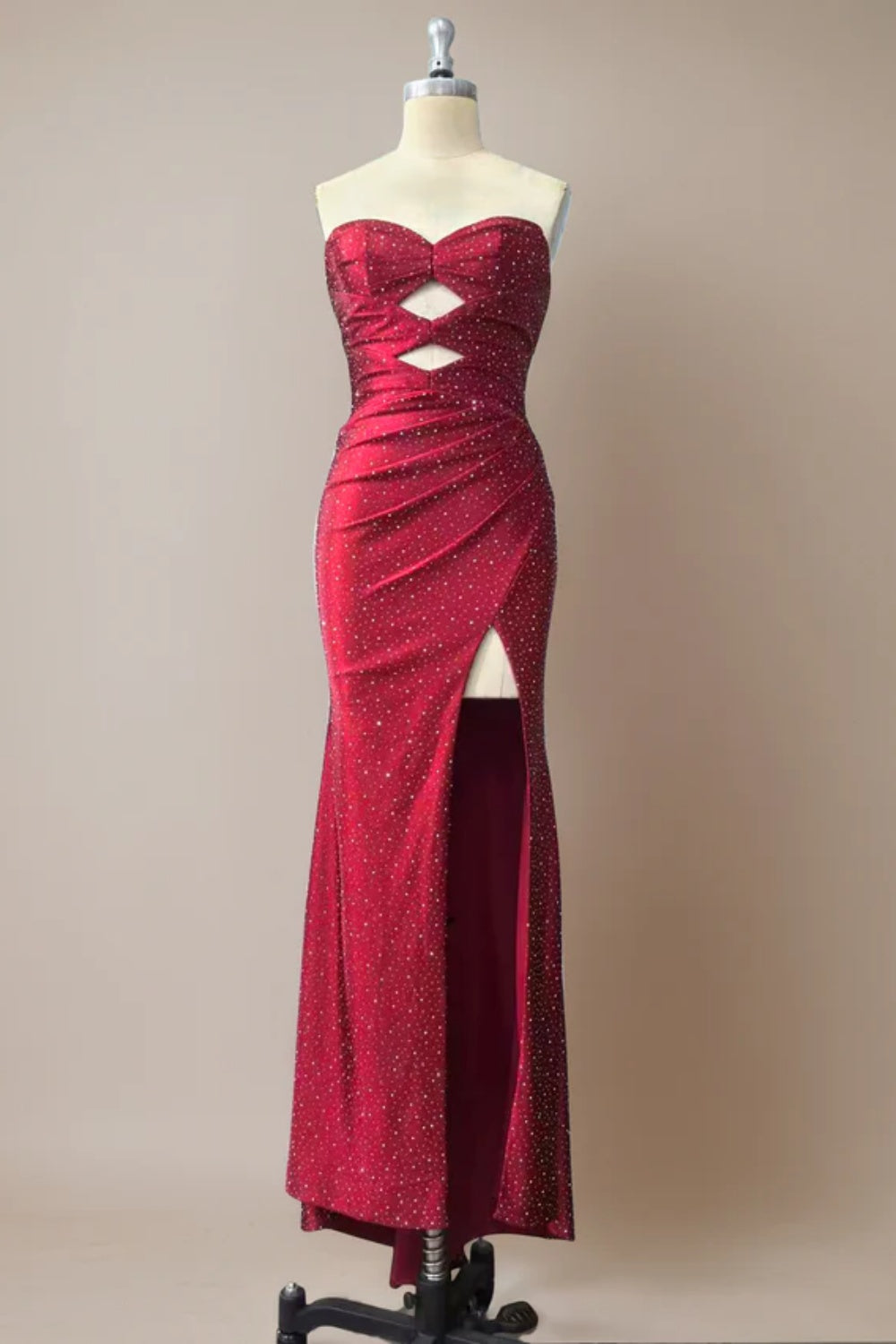 Cocosbride Cute Sweetheart Mermaid Sequined Prom Dress with Keyhole