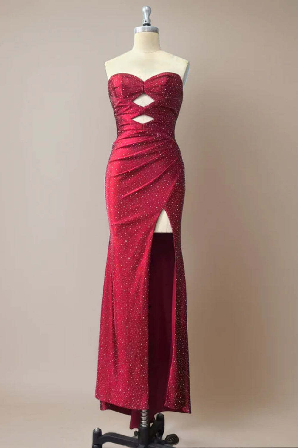 Cocosbride Cute Sweetheart Mermaid Sequined Prom Dress with Keyhole