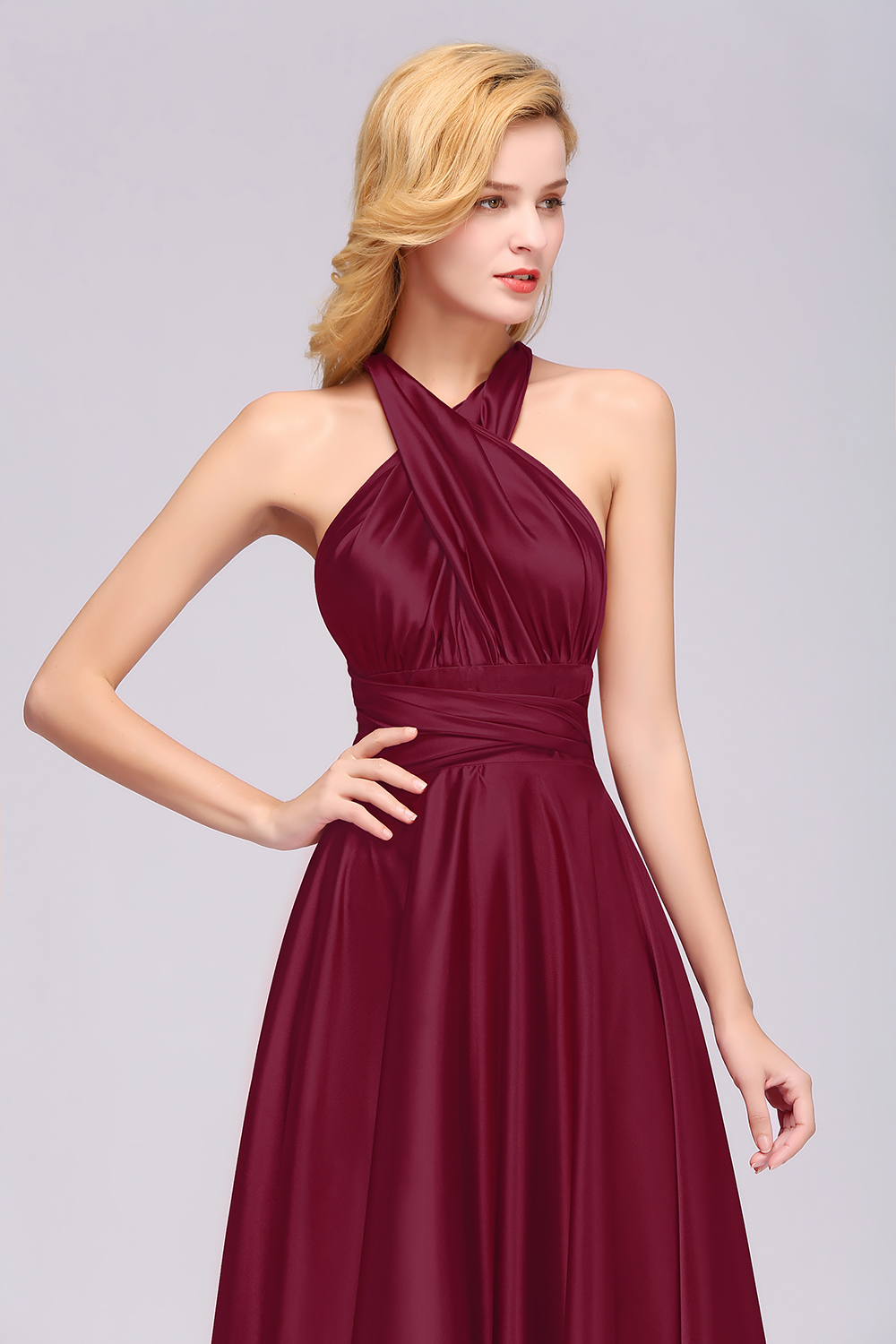 Long Convertible Dress Bridesmaid Dress Multi-way Twist Wrap Formal Dress