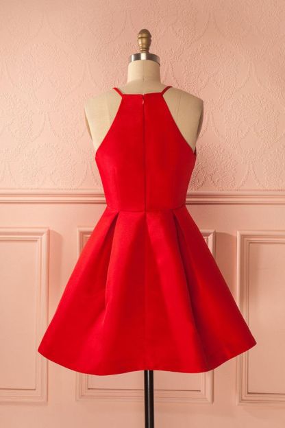 Glamorous Short A-line Satin Prom Dress