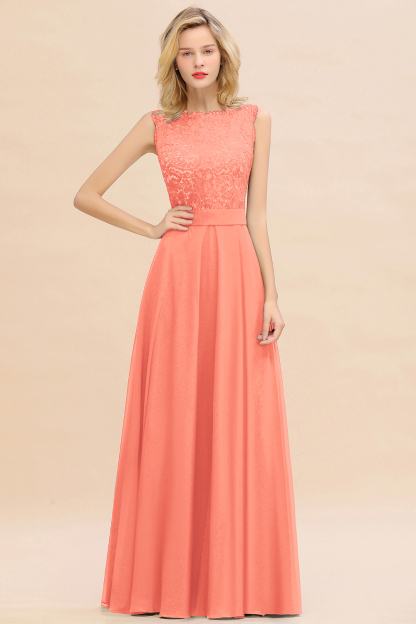 Exquisite Scoop Sleeveless A-line Bridesmaid Dress