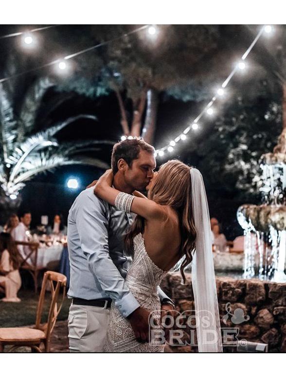 Beach Long Mermaid Sweetheart Lace Boho Wedding Dresses