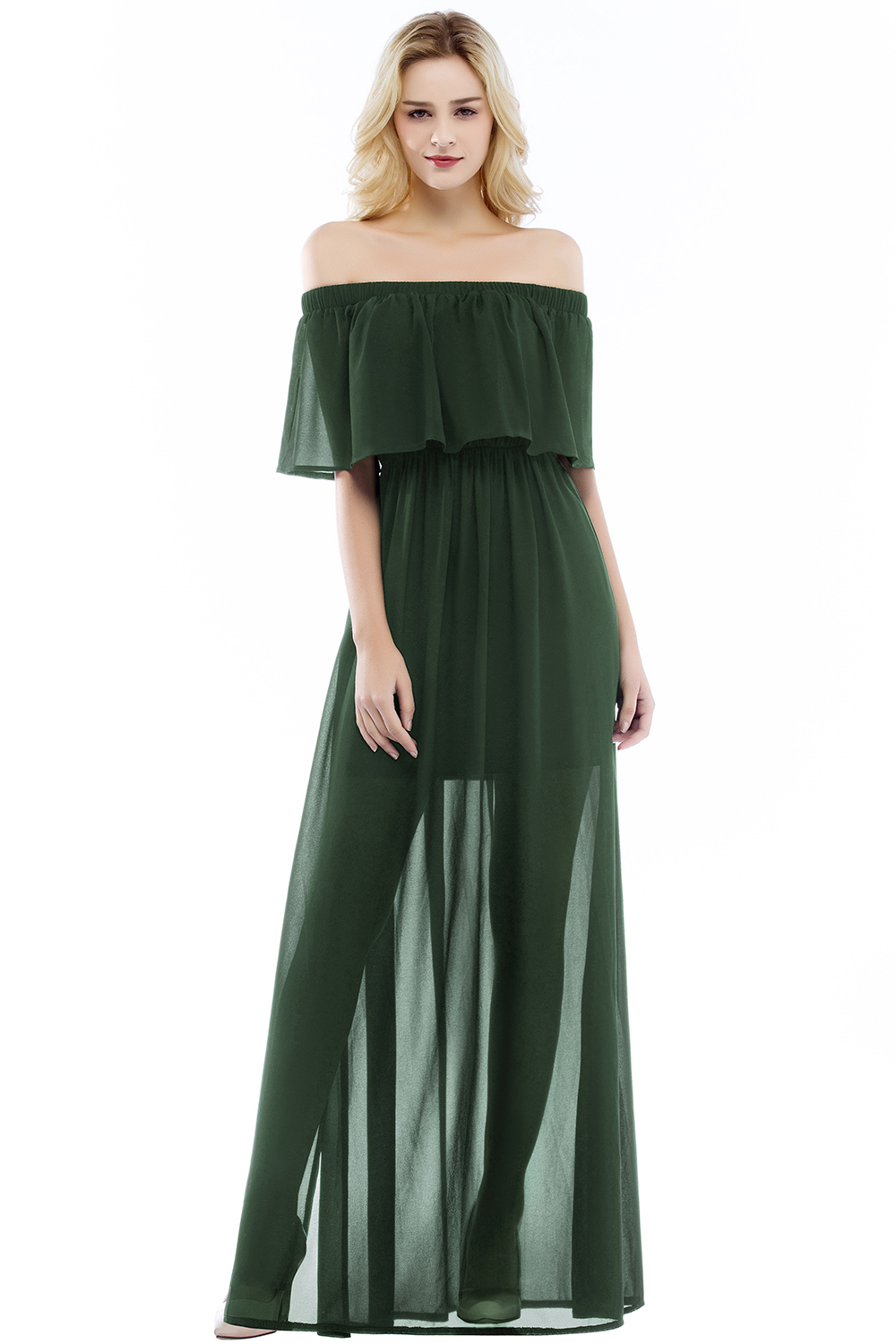 Chic Off-the-shoulder Chiffon A-line Bridesmaid Dress