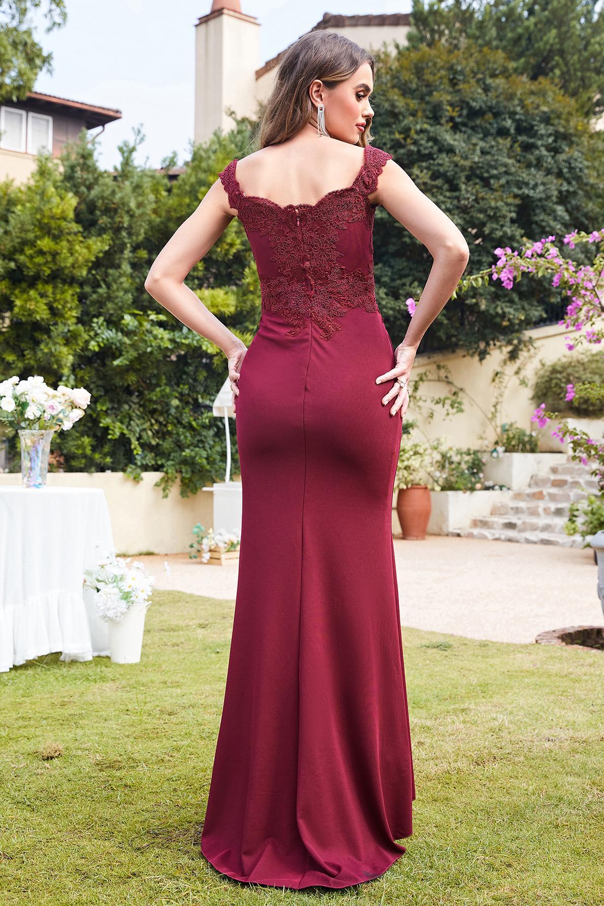 Off-the-Shoulder Mermaid Long Party Dress with Lace Appliques