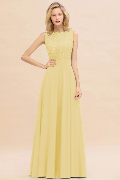 Exquisite Scoop Sleeveless A-line Bridesmaid Dress
