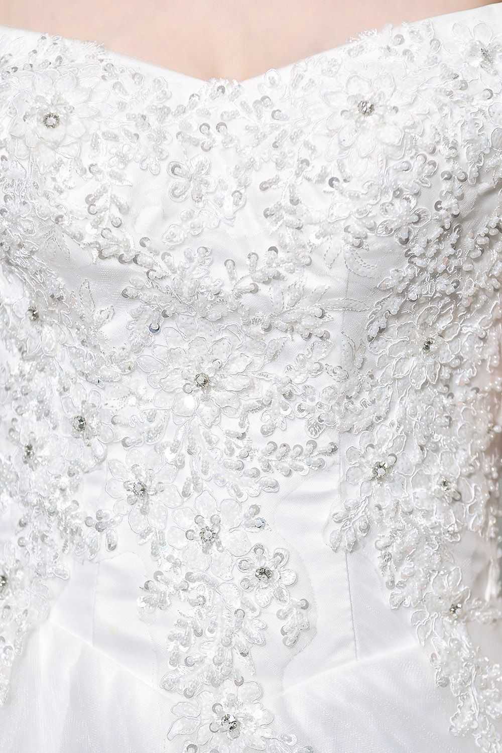 Lace Off the Shoulder Beading Mermaid Wedding Dress