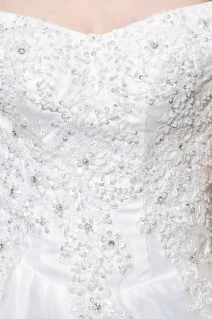 Lace Off the Shoulder Beading Mermaid Wedding Dress