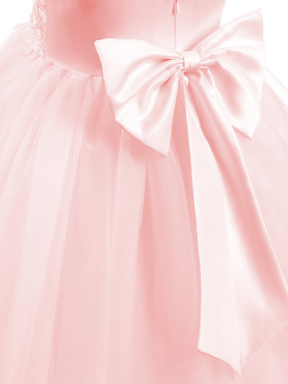 Short Ball Gown Tulle Flower Girl Dresses White First Communion Dresses