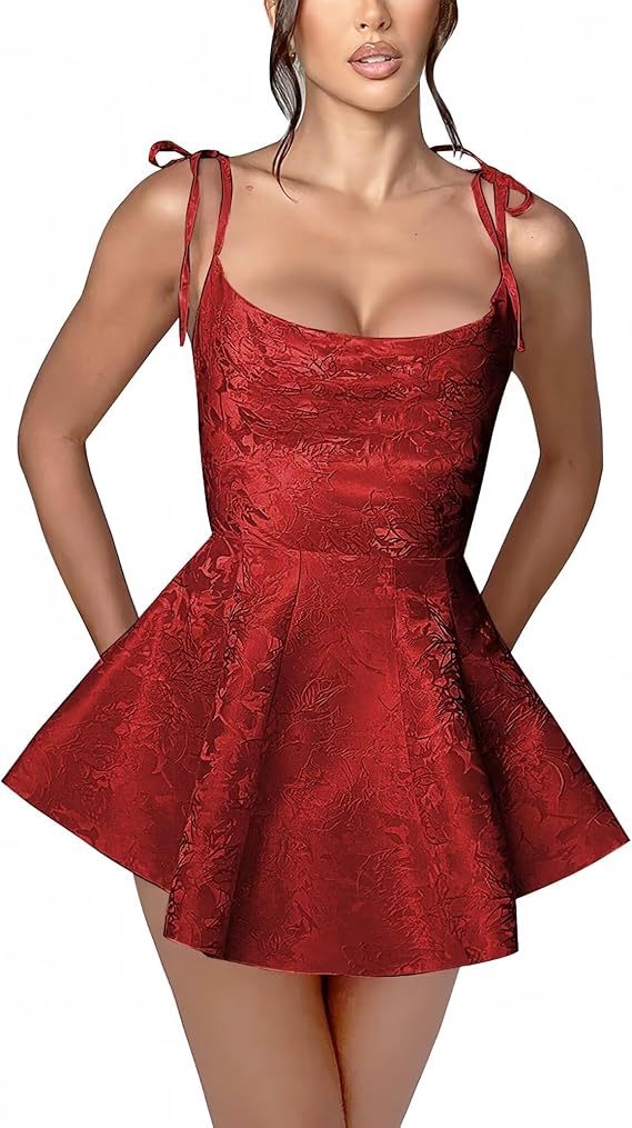 A-line Short Spaghetti Straps Satin Sleeveless Homecoming Dress - CoCosBride