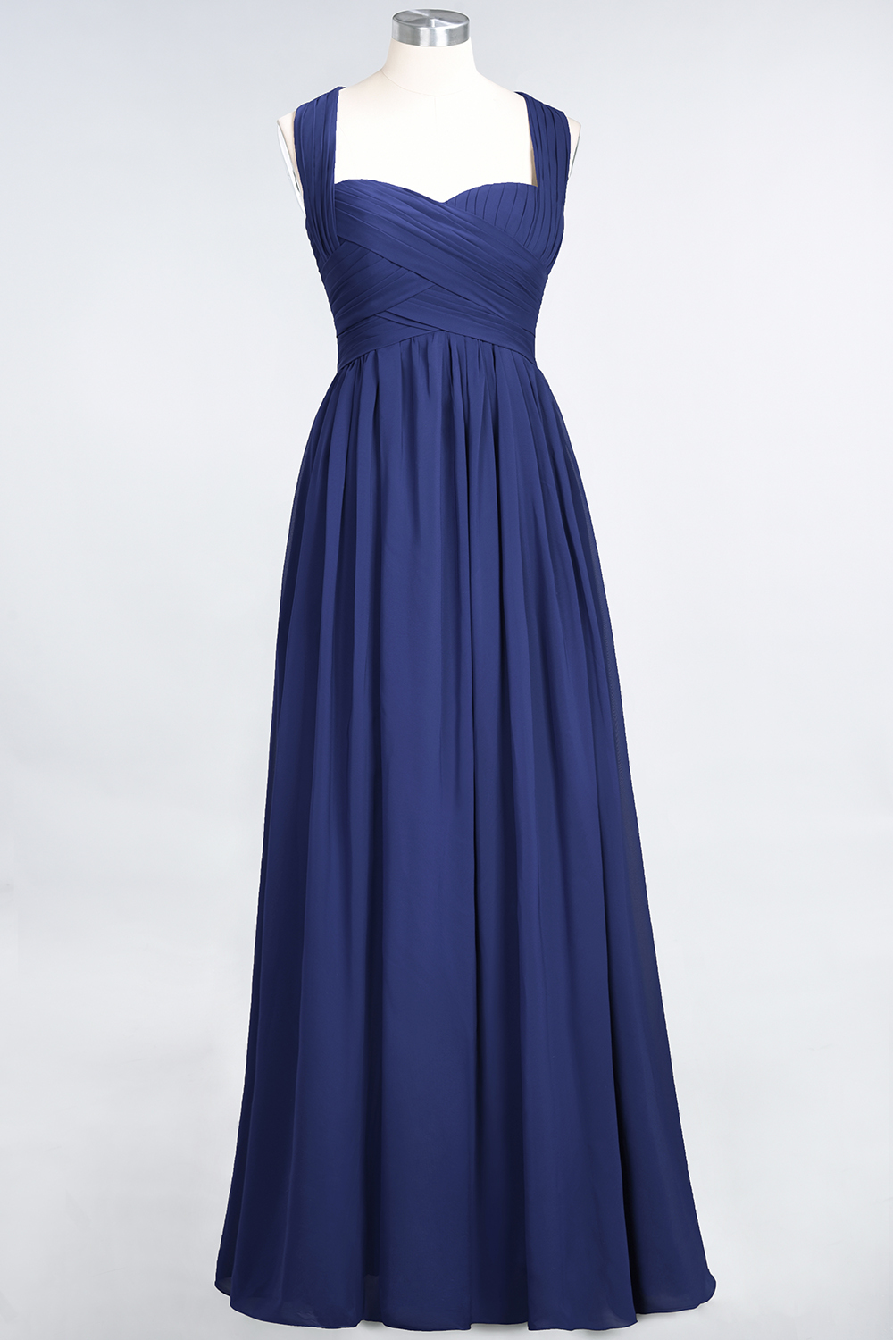 Burgundy Simple Long A-line Cap Sleeves Sweetheart Bridesmaid Dress