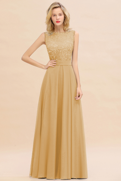 Exquisite Scoop Sleeveless A-line Bridesmaid Dress