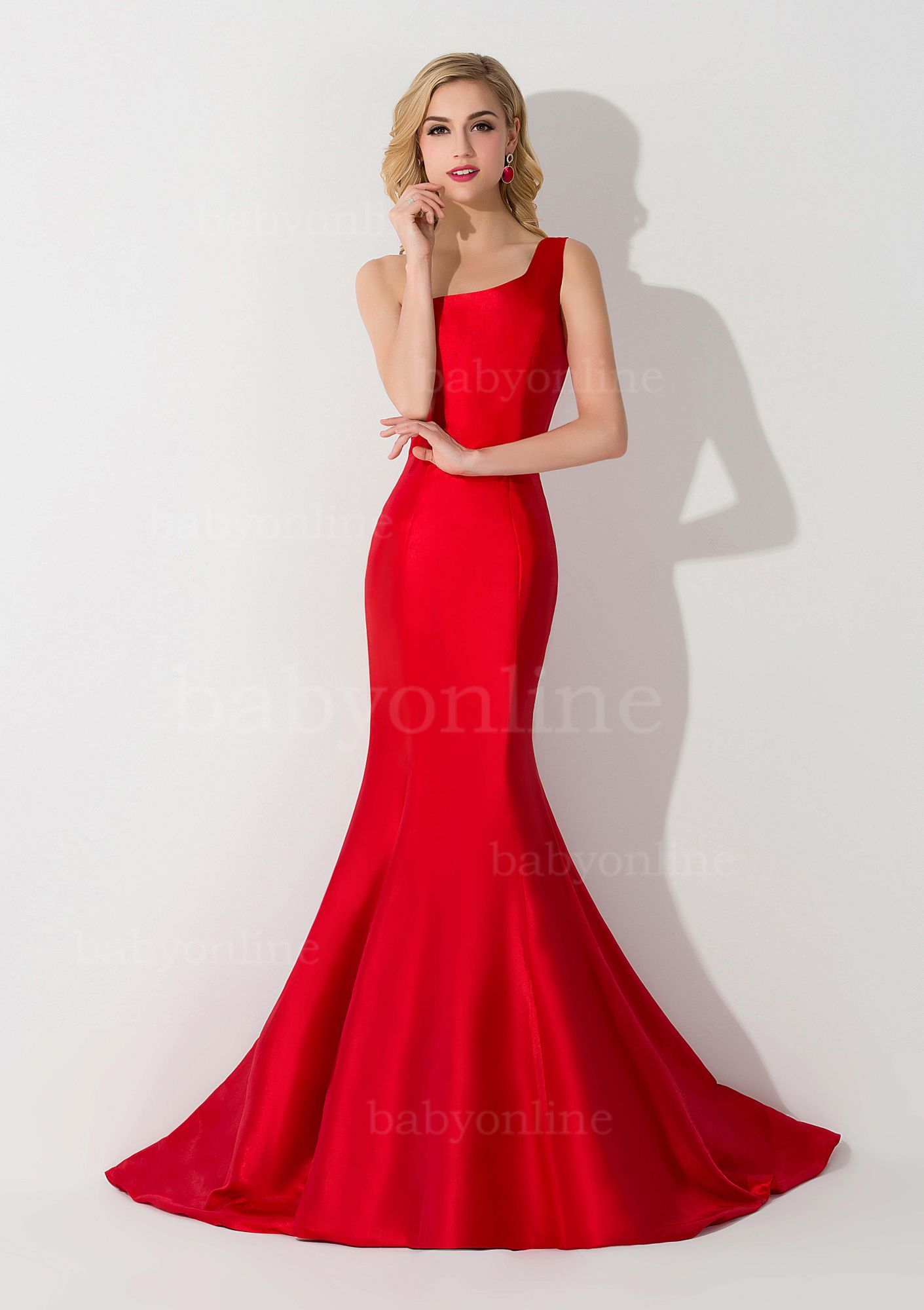 Mermaid Satin One-Shoulder Sleeveless Floor-Length Bridesmaid Dress