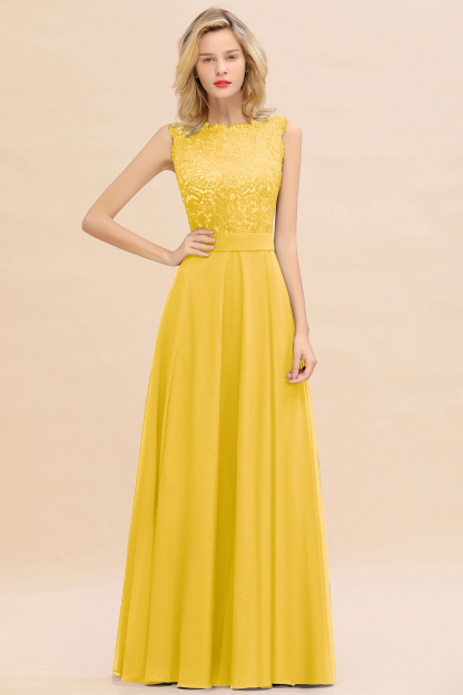 Exquisite Scoop Sleeveless A-line Bridesmaid Dress