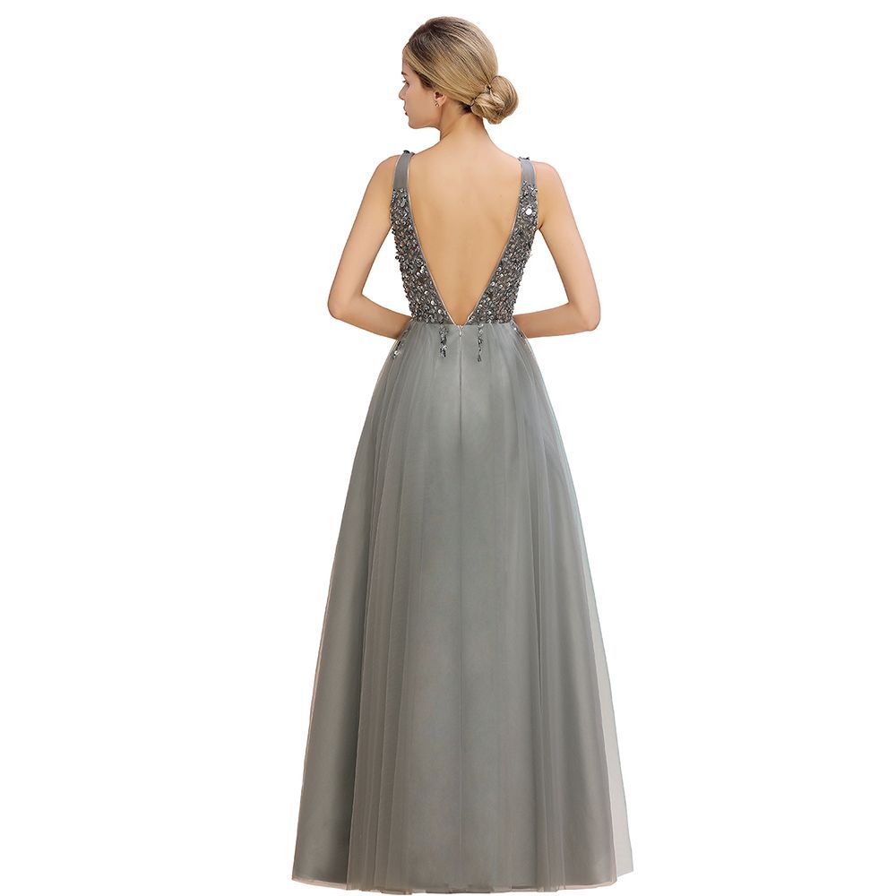 Fabulous V-neck Tulle A-line Prom Dress
