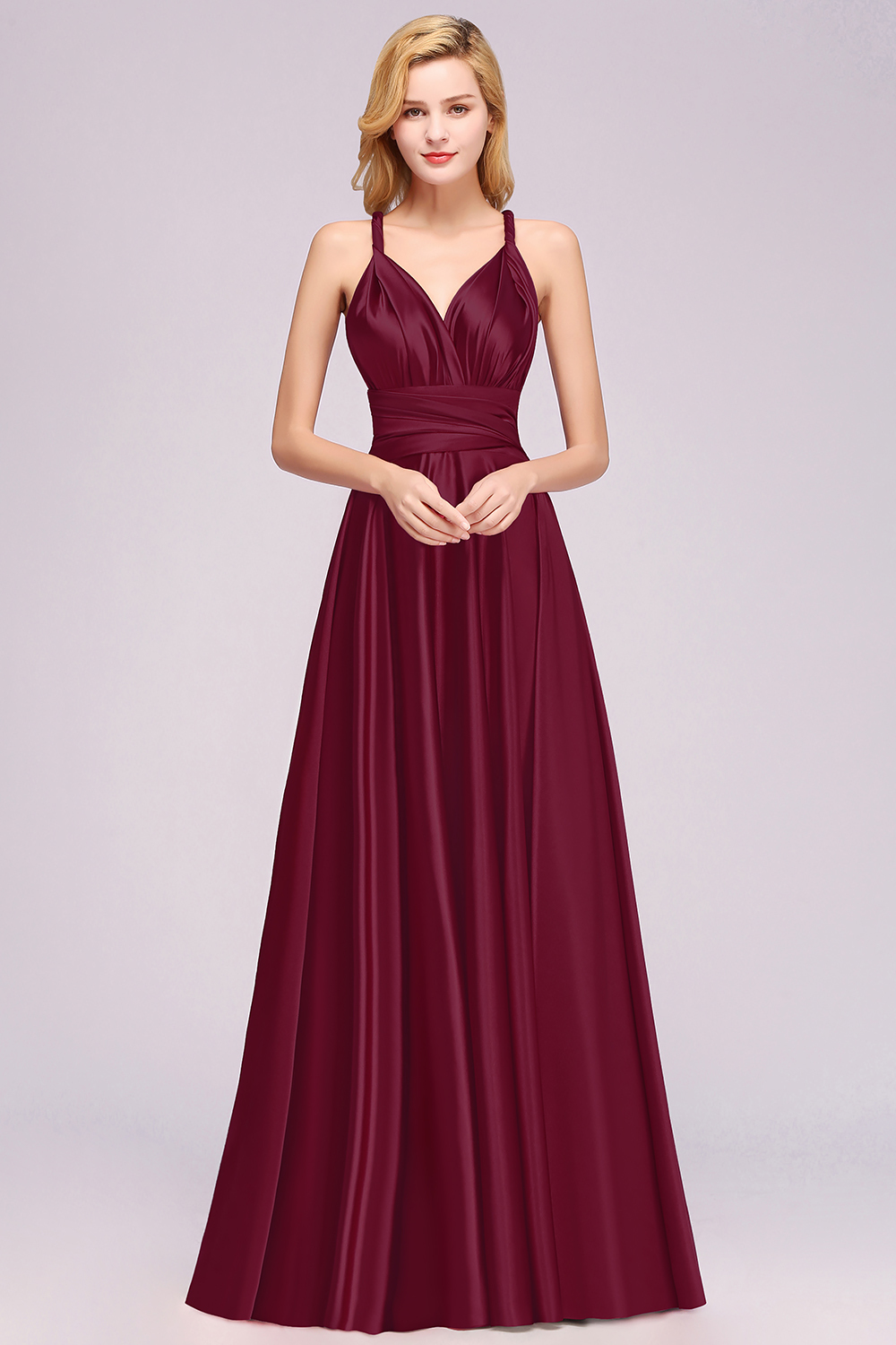 Long Convertible Dress Bridesmaid Dress Multi-way Twist Wrap Formal Dress