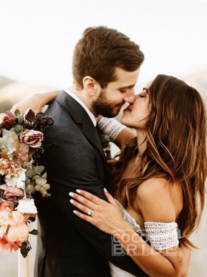 Beach Long Mermaid Sweetheart Lace Boho Wedding Dresses