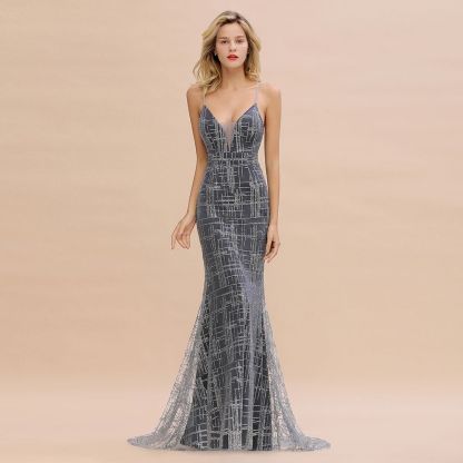 Elegant Mermaid Sleeveless Long Evening Dress
