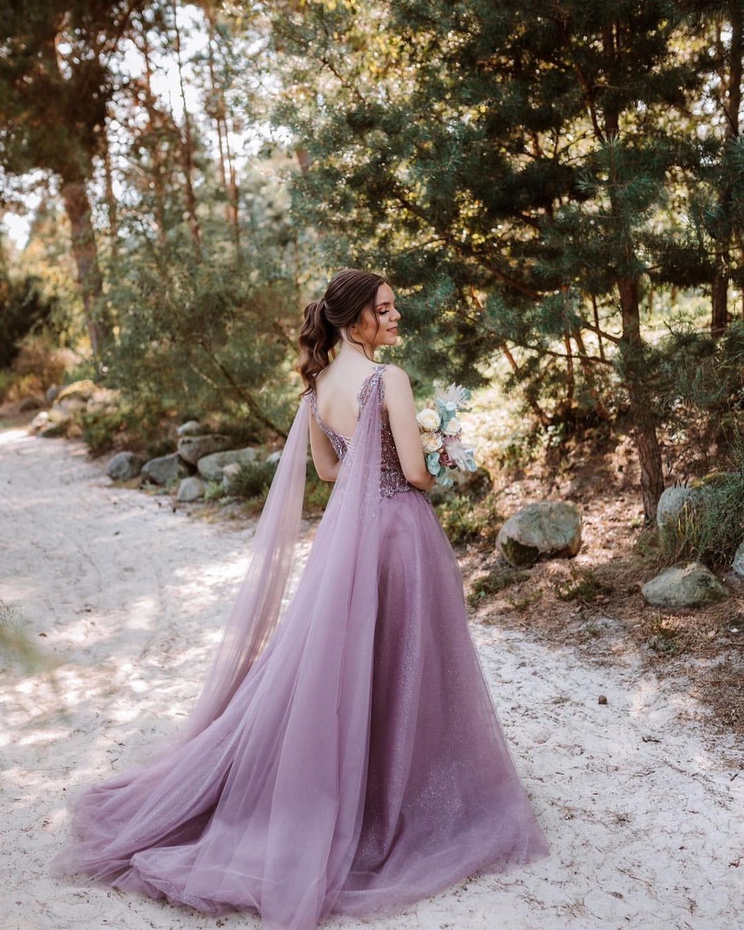 Beautiful Long A-line V-neck Tulle Sleeveless Prom Dress