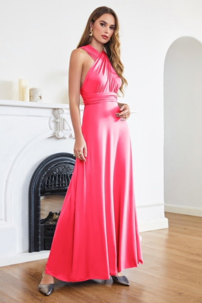 Long Convertible Dress Bridesmaid Dress Multi-way Twist Wrap Formal Dress