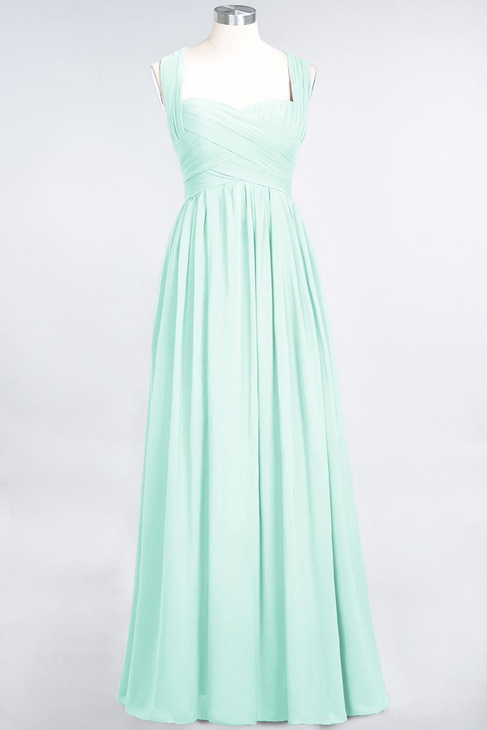 Burgundy Simple Long A-line Cap Sleeves Sweetheart Bridesmaid Dress