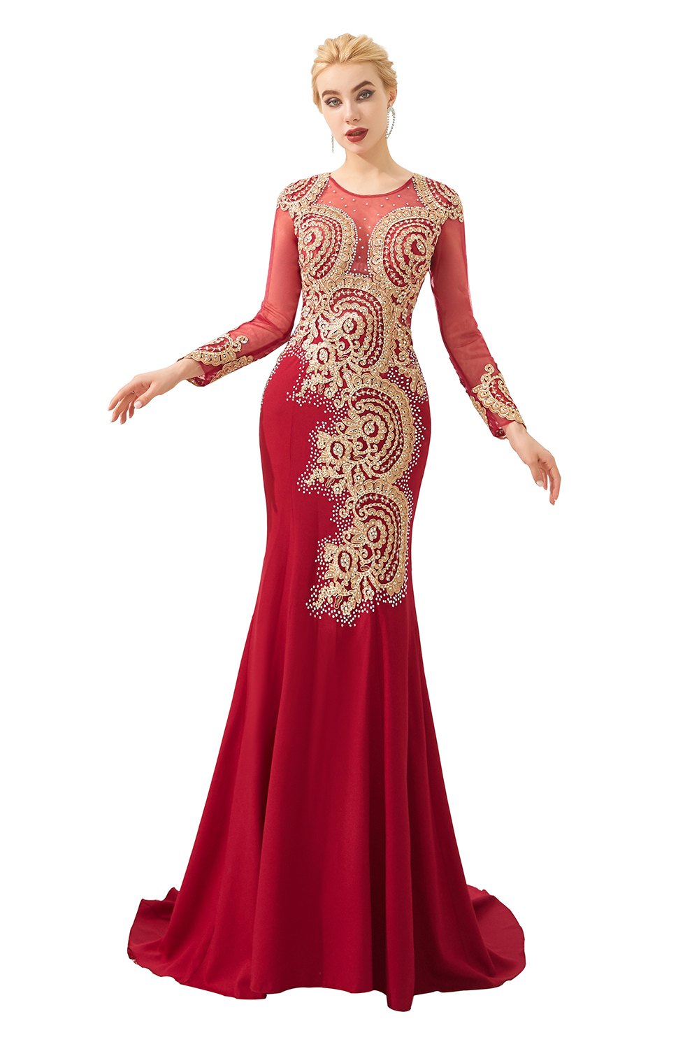Attractive Jewel Tulle Mermaid Prom Dress