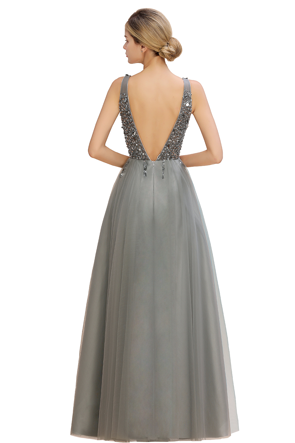 Fabulous V-neck Tulle A-line Prom Dress