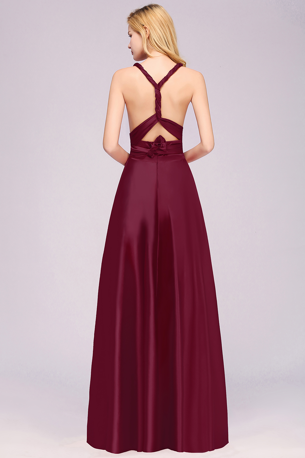Long Convertible Dress Bridesmaid Dress Multi-way Twist Wrap Formal Dress