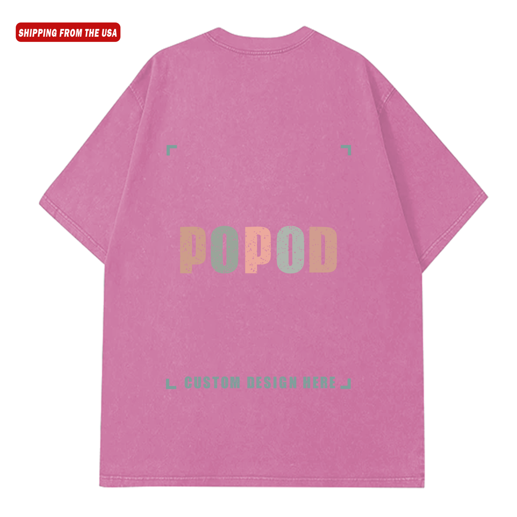 5 Colors Unisex Fit Vintage Pure Cotton Round Neck T-shirt Retro Style Soft Texture | 260g & 8-colour | PP9477