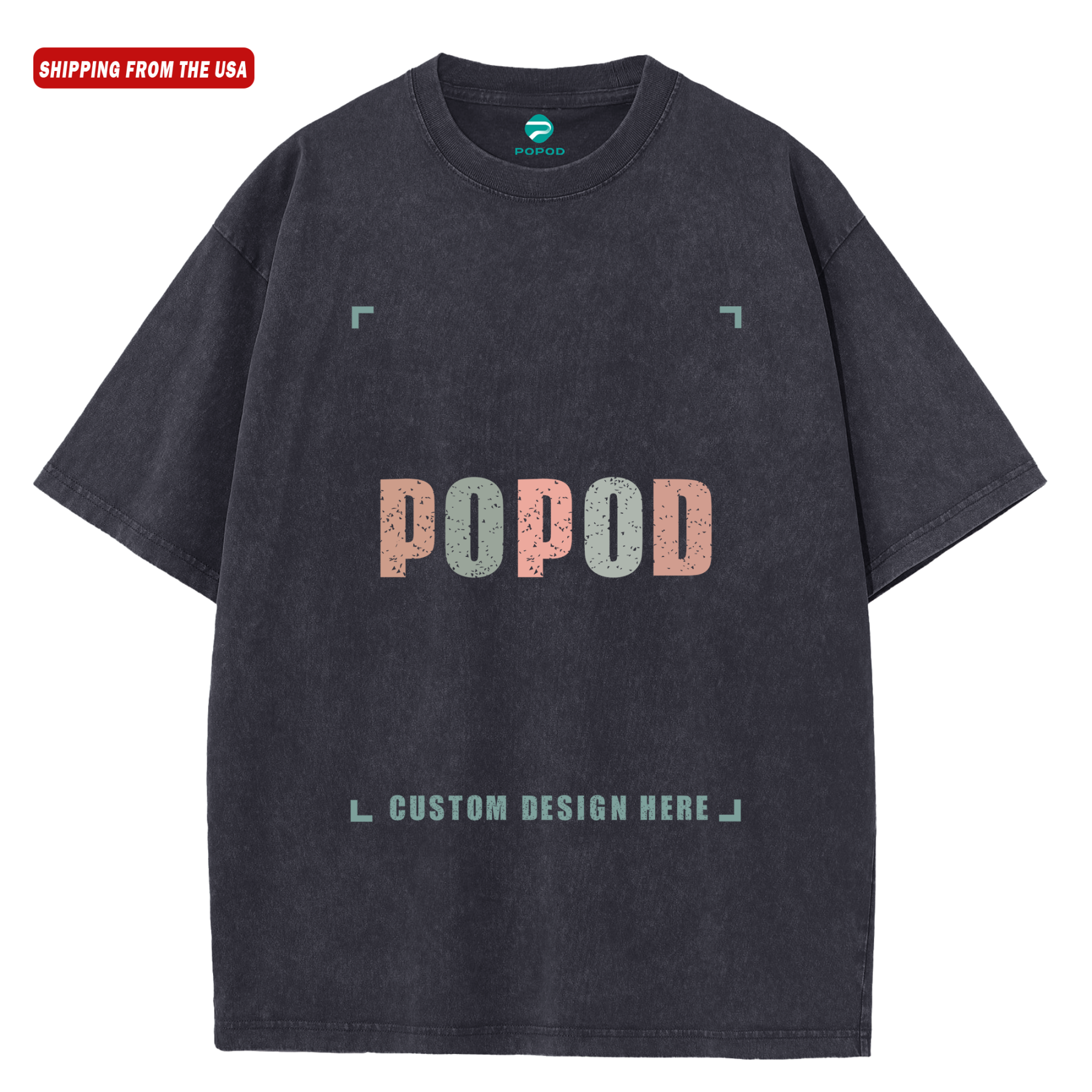 5 Colors Unisex Fit Vintage Pure Cotton Round Neck T-shirt Retro Style Soft Texture | 260g & 8-colour | PP9477