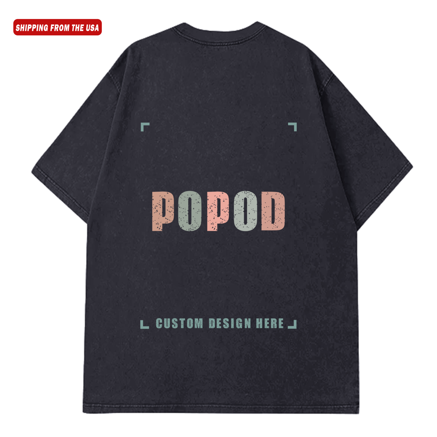 5 Colors Unisex Fit Vintage Pure Cotton Round Neck T-shirt Retro Style Soft Texture | 260g & 8-colour | PP9477