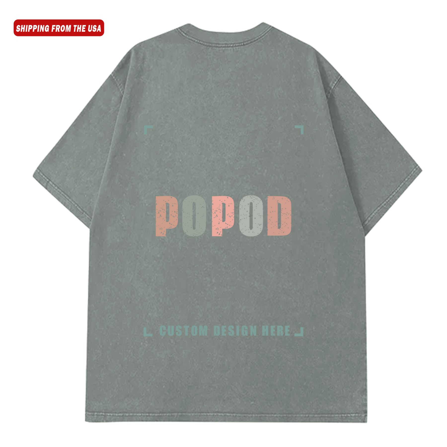 5 Colors Unisex Fit Vintage Pure Cotton Round Neck T-shirt Retro Style Soft Texture | 260g & 8-colour | PP9477