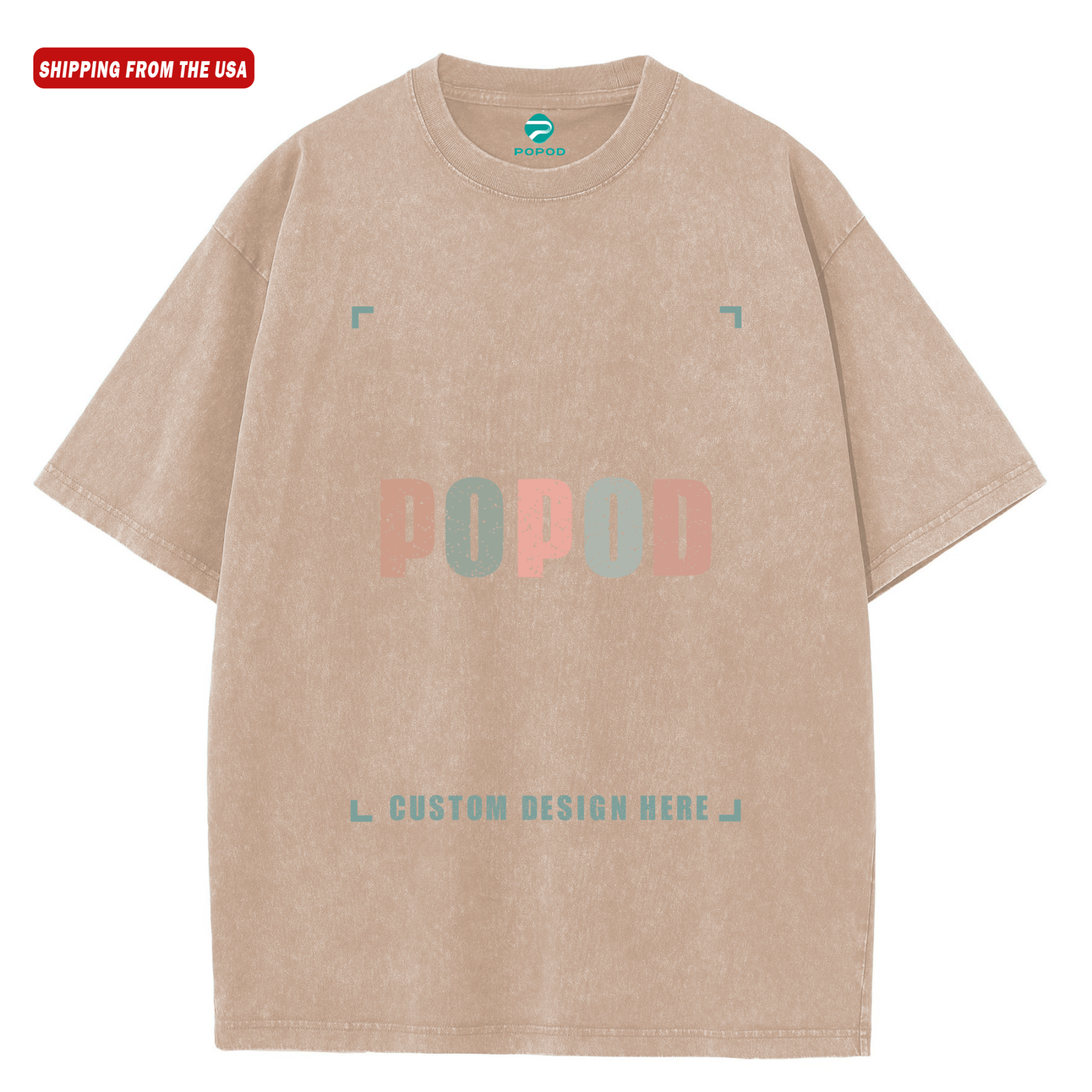 5 Colors Unisex Fit Vintage Pure Cotton Round Neck T-shirt Retro Style