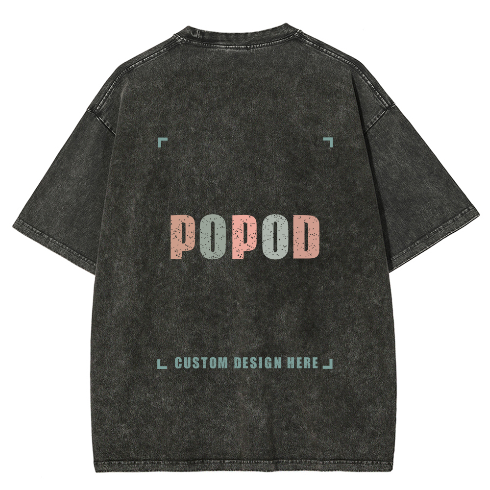 15 Colors Unisex Fit Vintage T-shirt Pure Cotton Round Neck Short-sleeved Tee Retro Style Super Soft Texture | 250g & 15-colour | PP0691