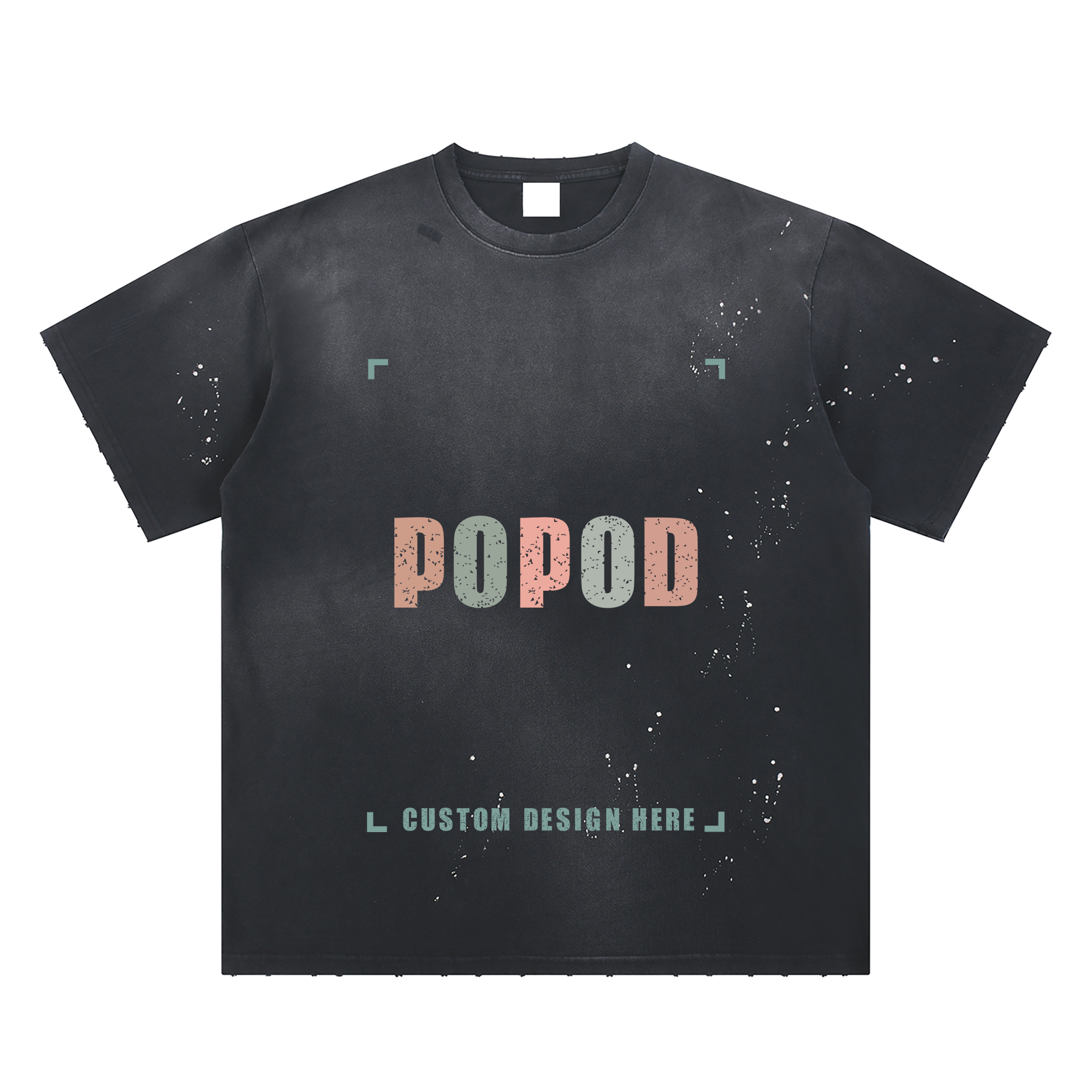 Vintage Hand-Distressed Faded Splatter T-Shirt PP9503