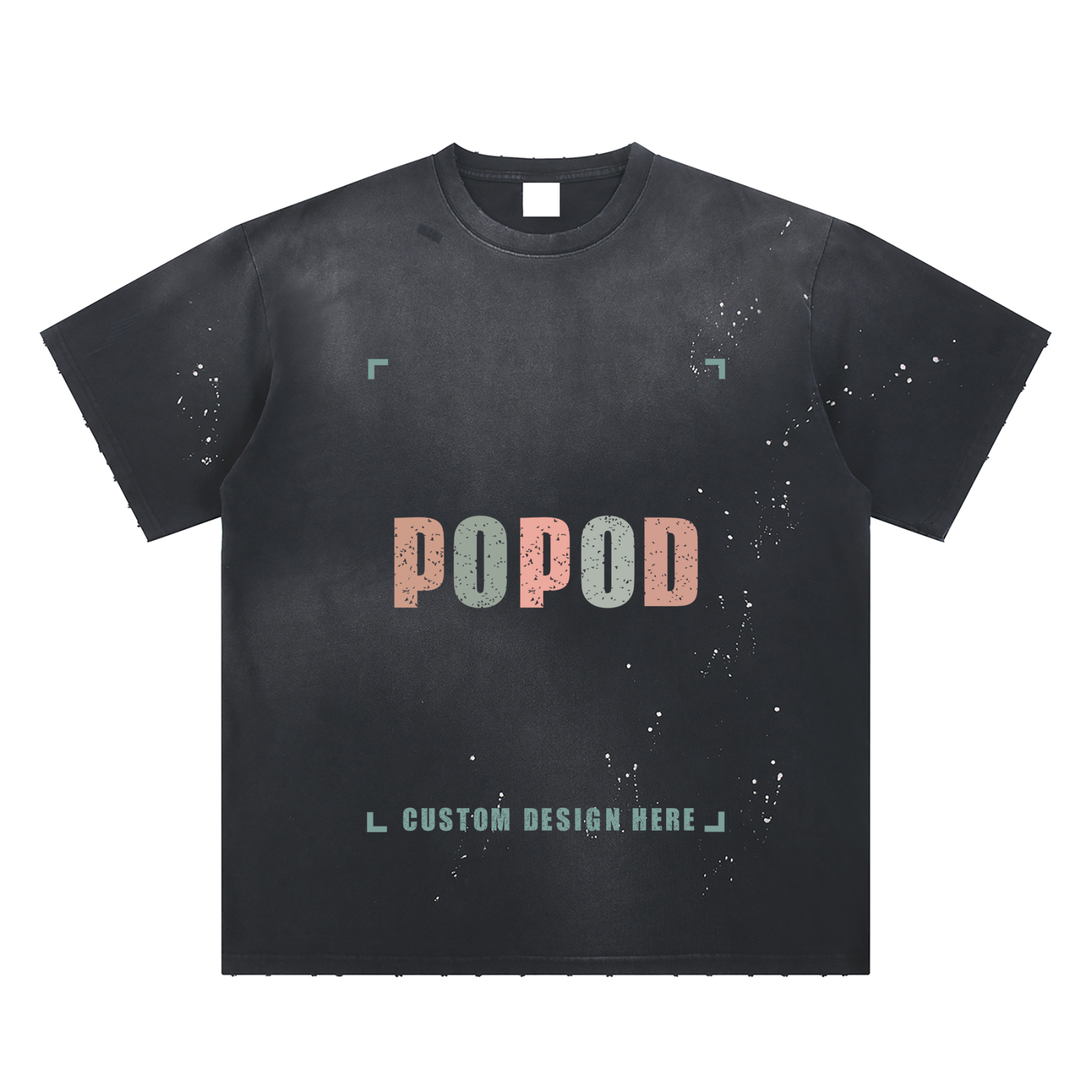 Vintage Hand-Distressed Faded Splatter T-Shirt PP9503