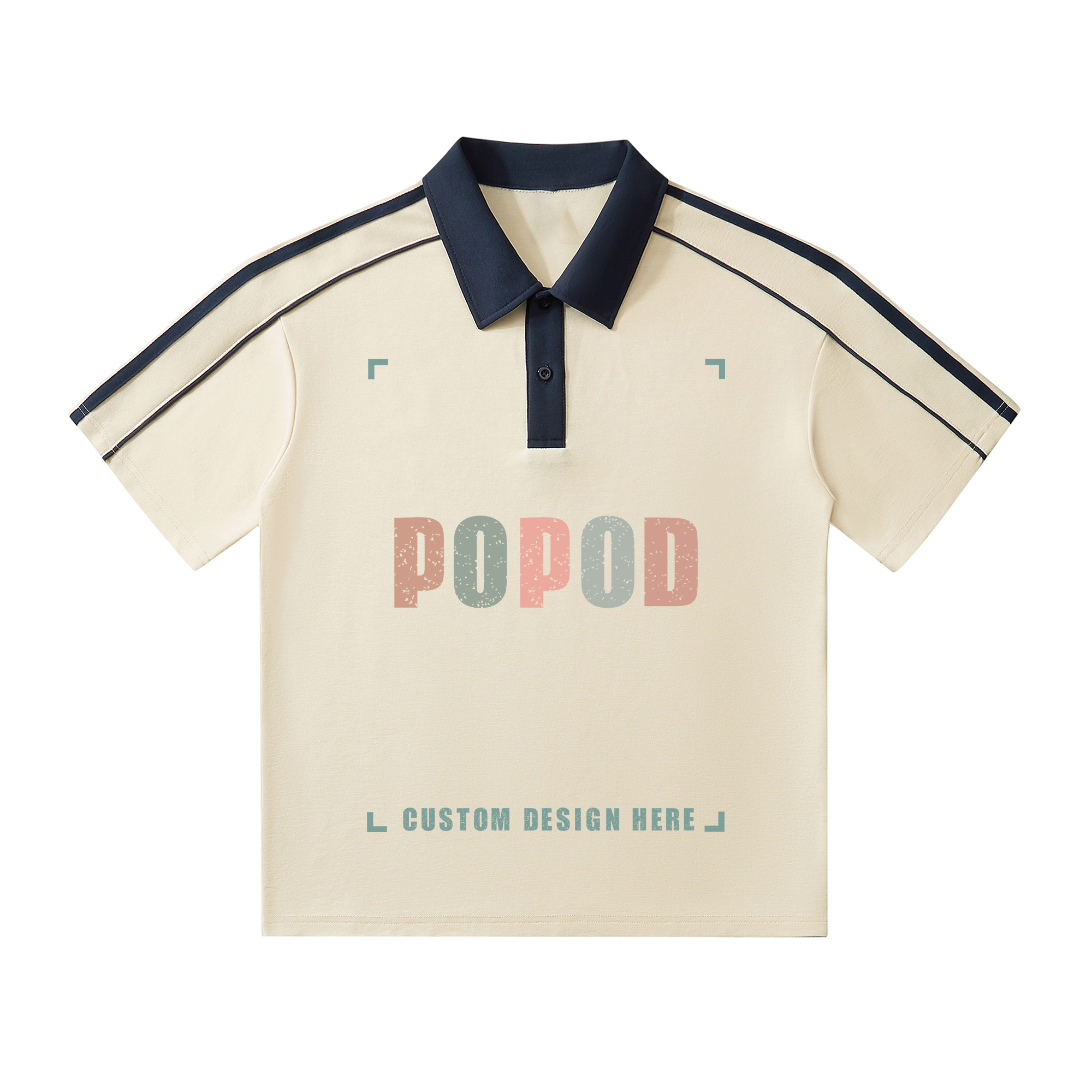 Retro Contrast Collar Polo Shirt PP7549