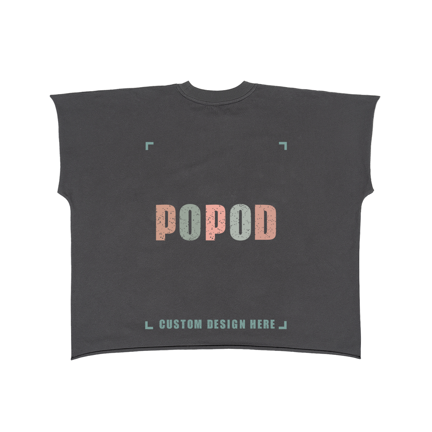 Structured Boxy Tee with Raw-Cut Detailing PP9544