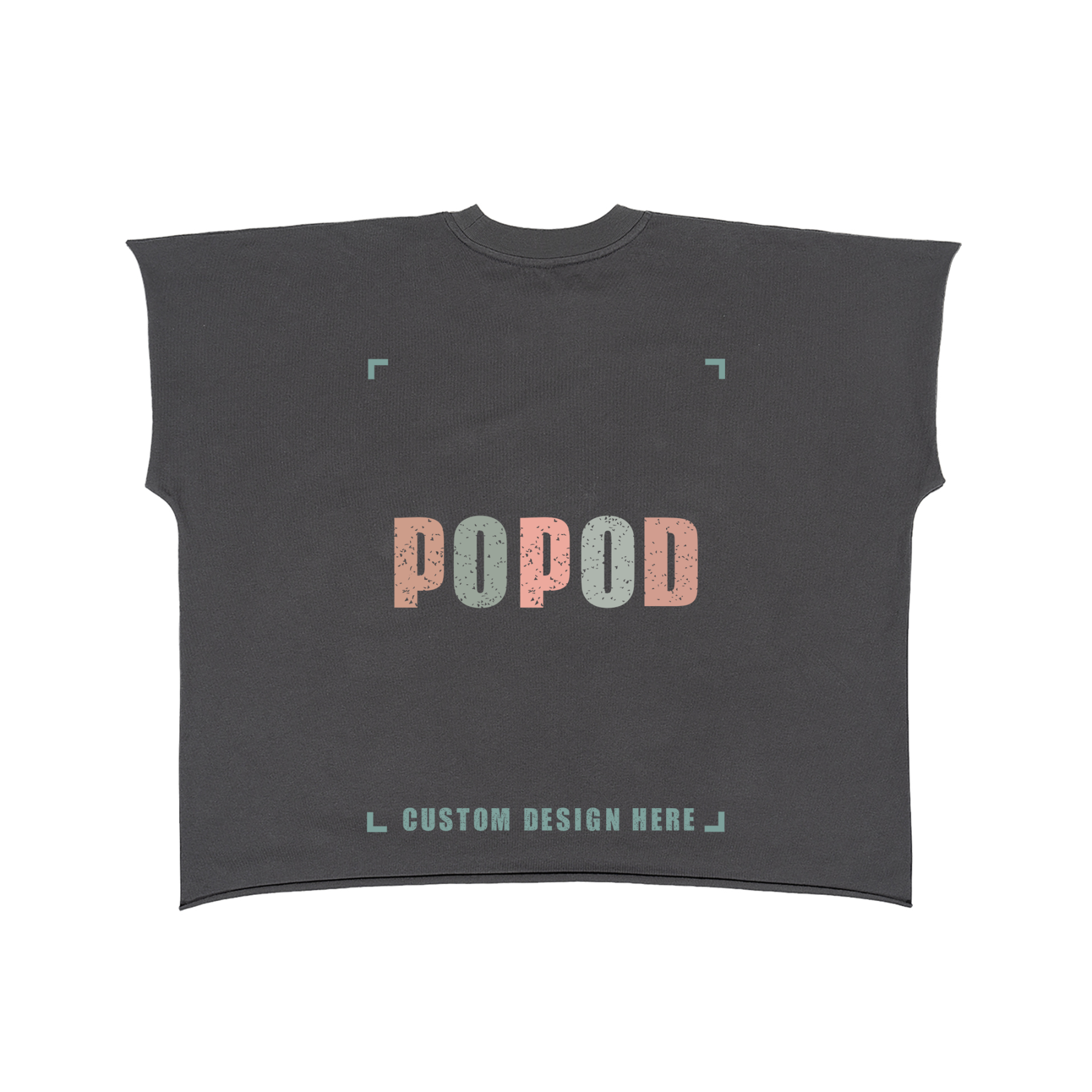 Structured Boxy Tee with Raw-Cut Detailing PP9544