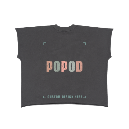 Structured Boxy Tee with Raw-Cut Detailing PP9544