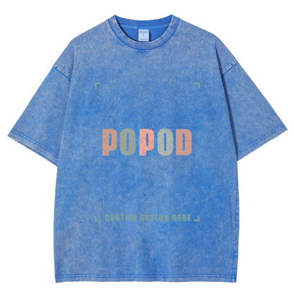 15 Colors Unisex Fit Vintage T-shirt Pure Cotton Round Neck Short-sleeved Tee Retro Style Super Soft Texture | 250g & 15-colour | PP0691