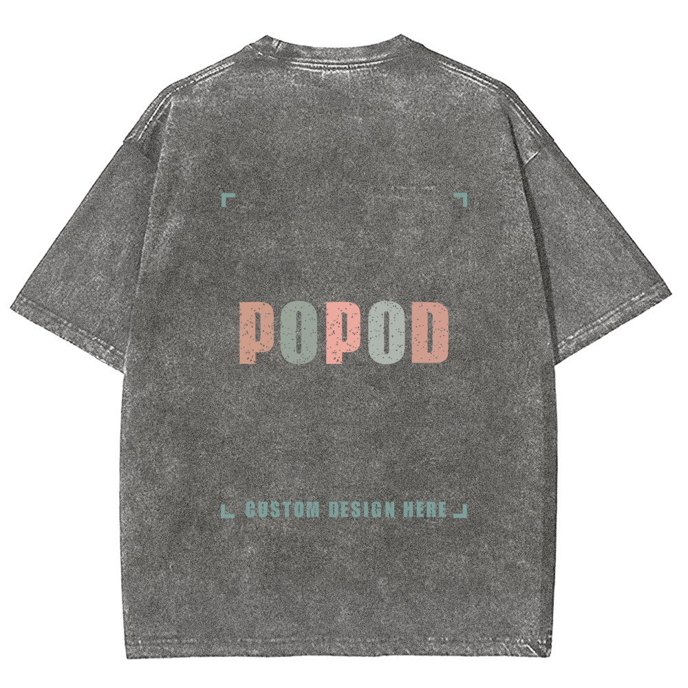15 Colors Unisex Fit Vintage T-shirt Pure Cotton Round Neck Short-sleeved Tee Retro Style Super Soft Texture | 250g & 15-colour | PP0691