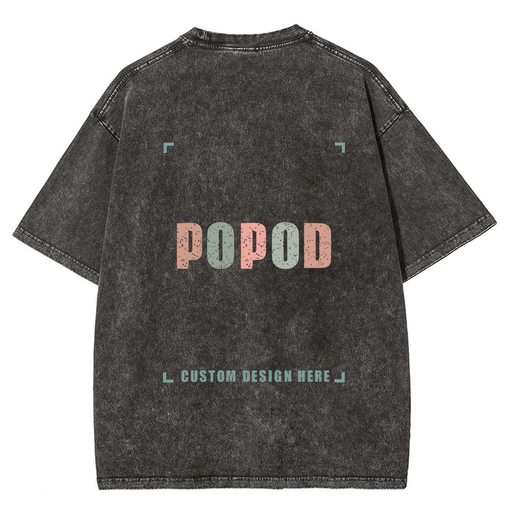 15 Colors Unisex Fit Vintage T-shirt Pure Cotton Round Neck Short-sleeved Tee Retro Style Super Soft Texture | 250g & 15-colour | PP0691