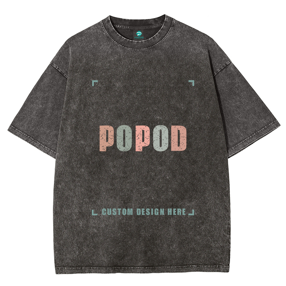 15 Colors Unisex Fit Vintage T-shirt Pure Cotton Round Neck Short-sleeved Tee Retro Style Super Soft Texture | 250g & 15-colour | PP0691