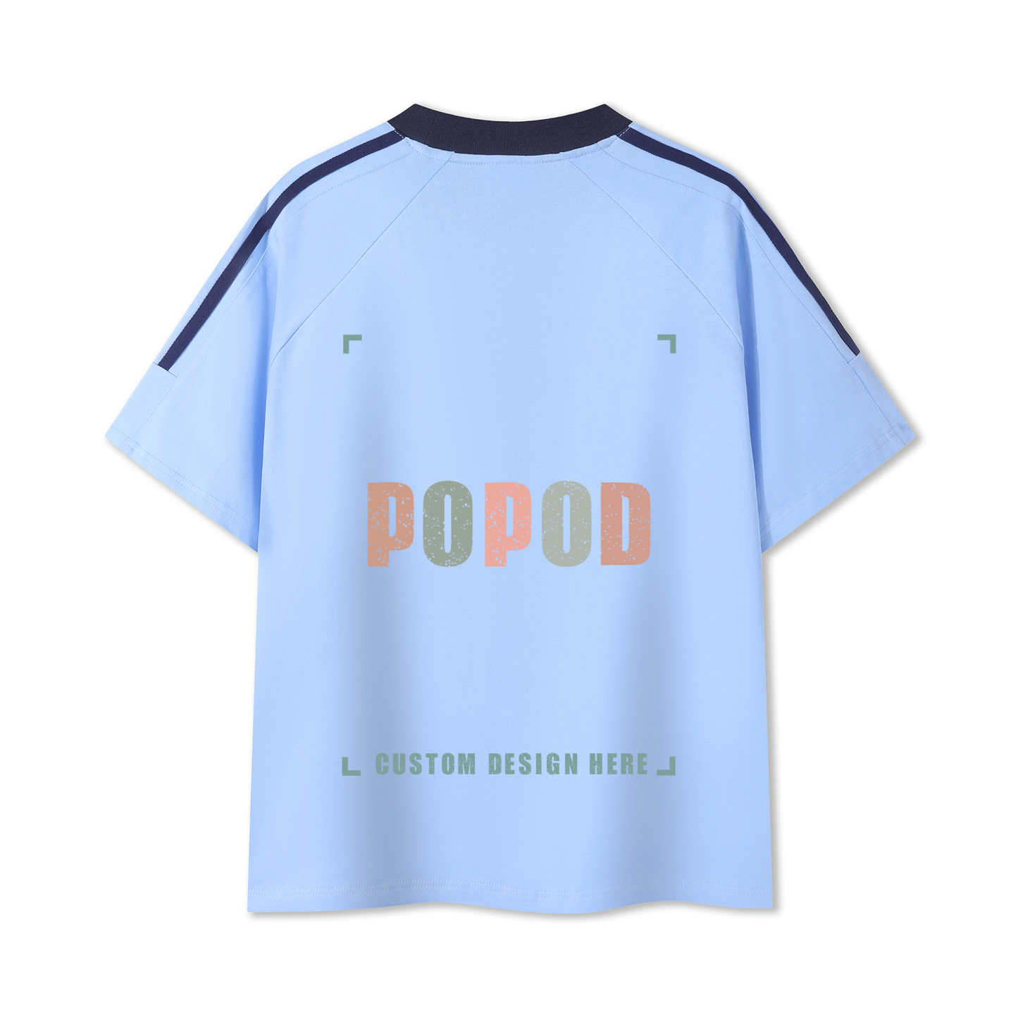 Cotton Crewneck Tee with Contrast Side-Stripe PP9420