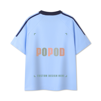 Cotton Crewneck Tee with Contrast Side-Stripe PP9420