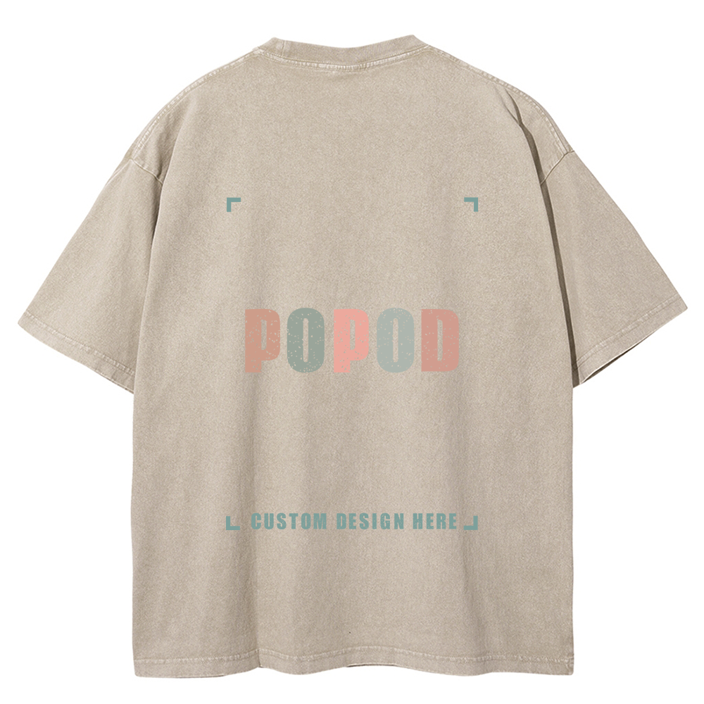 15 Colors Unisex Fit Vintage T-shirt Pure Cotton Round Neck Short-sleeved Tee Retro Style Super Soft Texture | 250g & 15-colour | PP0691