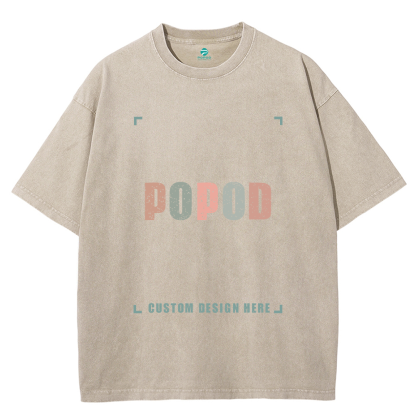 15 Colors Unisex Fit Vintage T-shirt Pure Cotton Round Neck Short-sleeved Tee Retro Style Super Soft Texture | 250g & 15-colour | PP0691