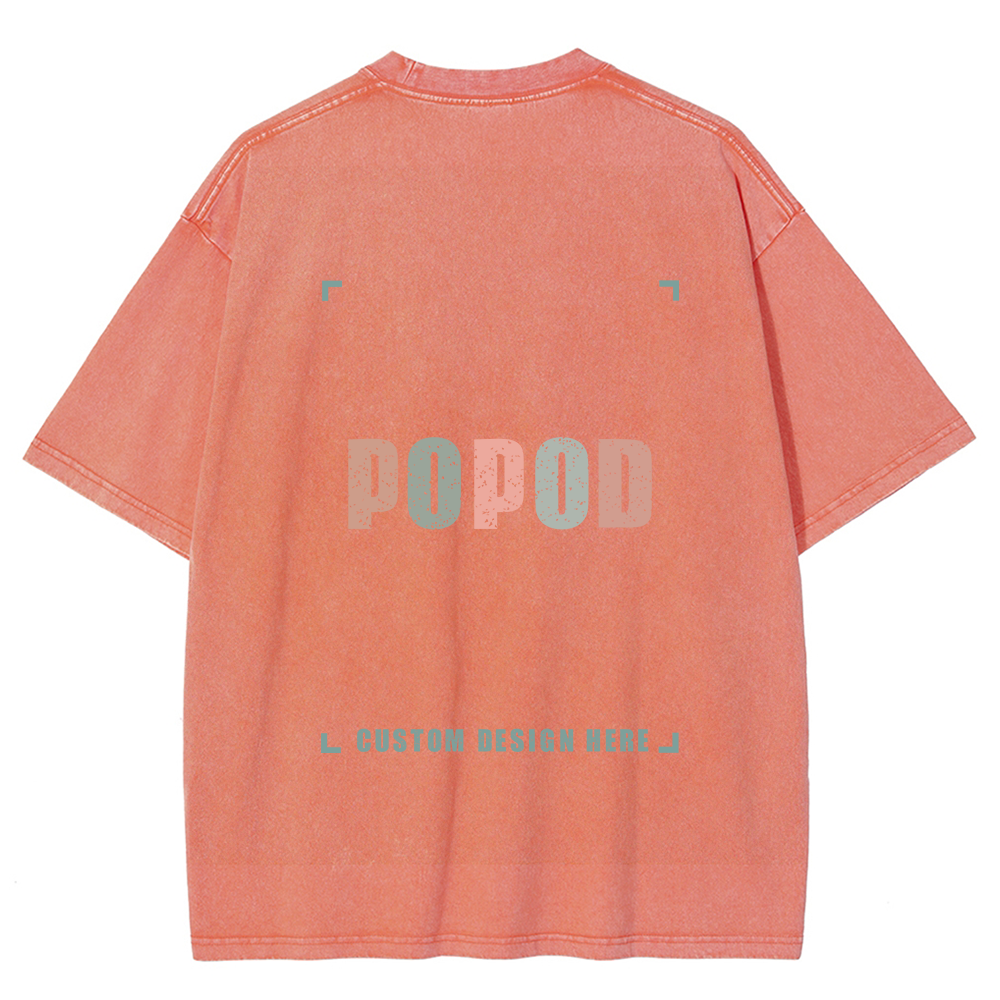 15 Colors Unisex Fit Vintage T-shirt Pure Cotton Round Neck Short-sleeved Tee Retro Style Super Soft Texture | 250g & 15-colour | PP0691