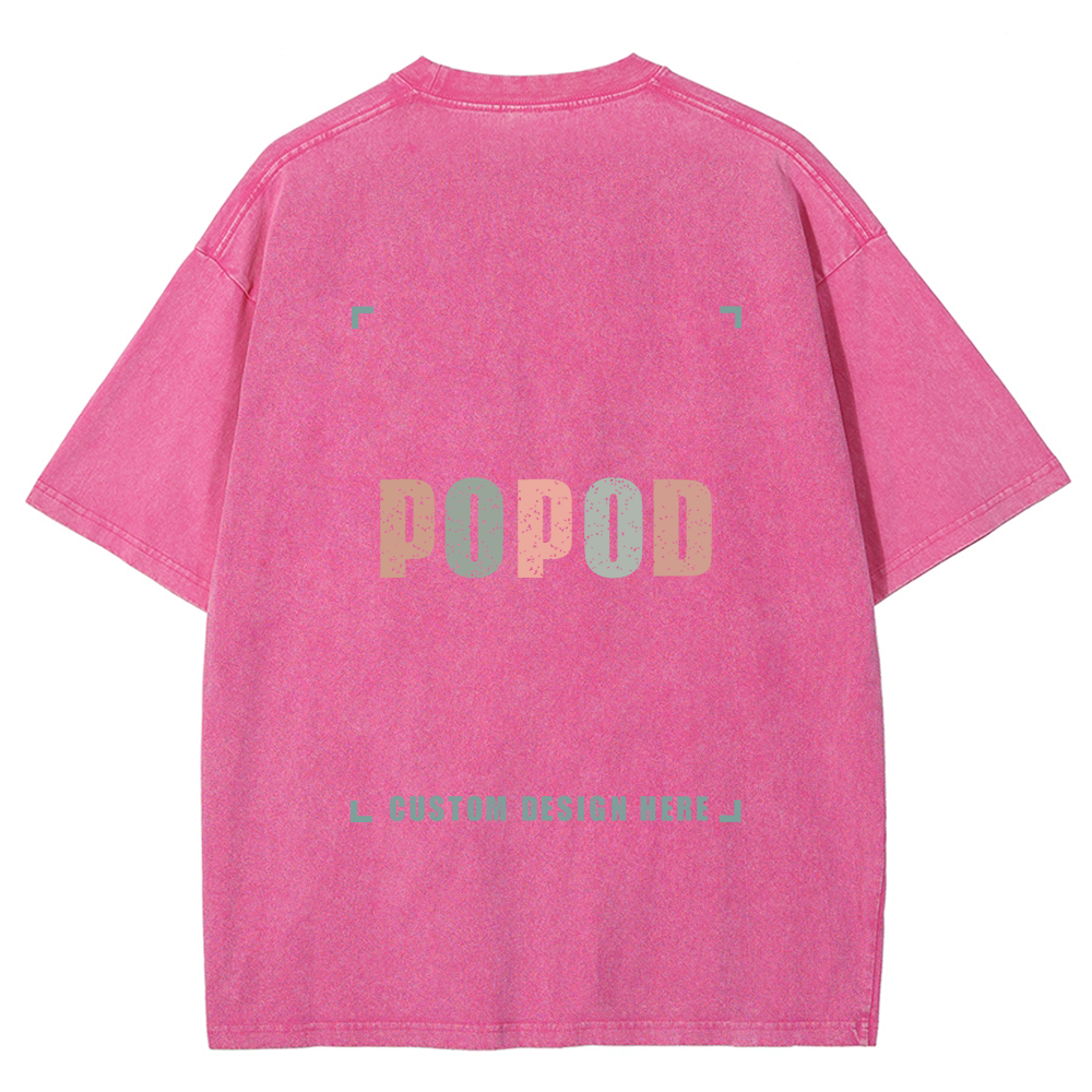 15 Colors Unisex Fit Vintage T-shirt Pure Cotton Round Neck Short-sleeved Tee Retro Style Super Soft Texture | 250g & 15-colour | PP0691